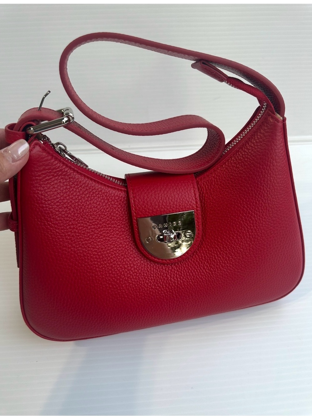 Danier Genuine Leather Pebbled Shoulder Bag